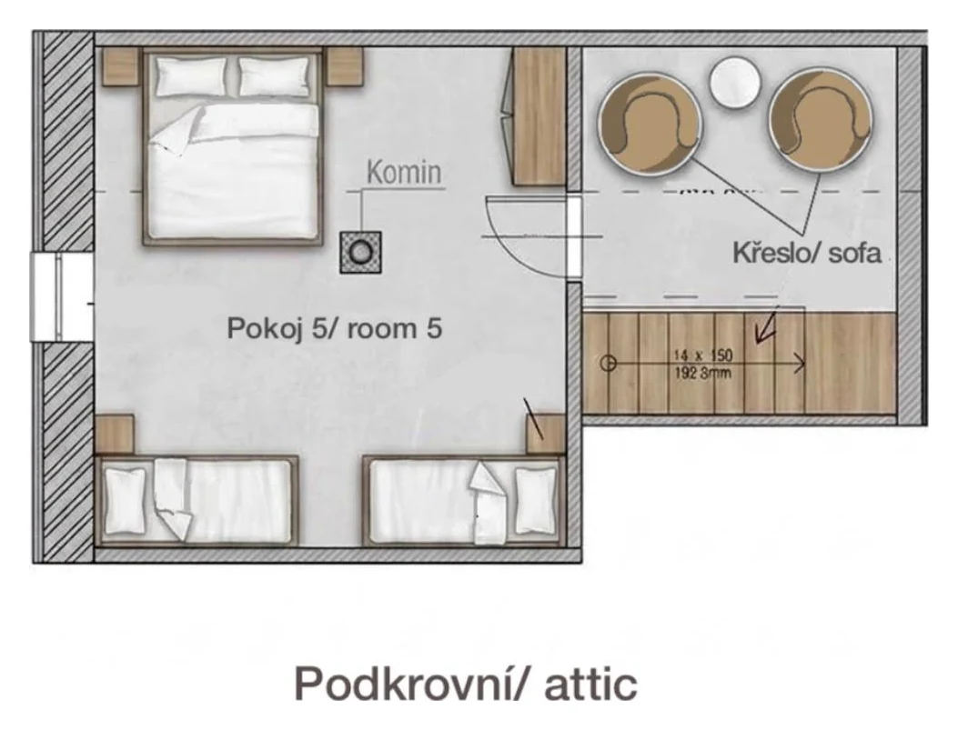 Půdorys — podkroví